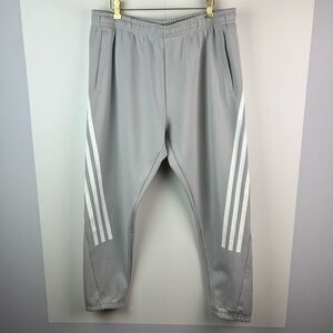 Adidas men’s light gray future icons 3-stripes pants joggers sweatpants Size XL
